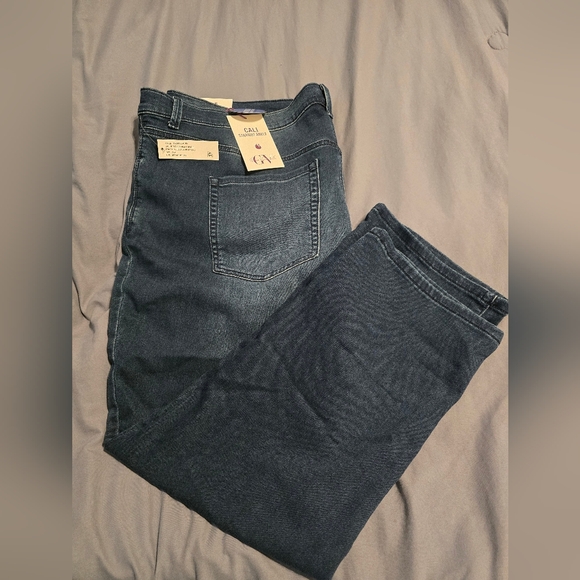 Women's Gloria Vanderbilt Cali Denim Jeans in Dark Blue 22W - NWT - Picture 1 of 3